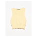 Dilvin 1027 Crew Neck Knitwear Sweater-t.yellow