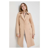 Trench kabát Marciano Guess VERONIK dámský, béžová barva, přechodný, dvouřadový, 4RGL06 9878Z