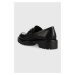 Kožené mokasíny Vagabond Shoemakers Kenova dámské, černá barva, na platformě