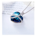Éternelle Exkluzivní náhrdelník Swarovski Elements Romantic Love - srdíčko NH1065-N1798A Tmavě m