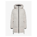 Krémová prošívaná prodloužená zimní bunda s kapucí VERO MODA Oslo