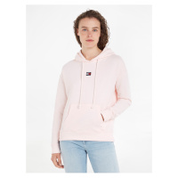 Světle růžová dámská mikina Tommy Jeans TJW XS Badge Hoodie - Dámské