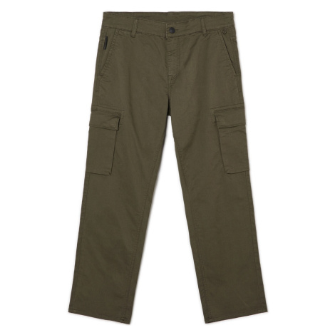 Cropp - Kalhoty s cargo kapsami - Khaki