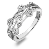 Hot Diamonds Luxusní stříbrný prsten s topazy a diamantem Willow DR207 52 mm