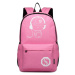 Růžový multifunkční zářící batoh na kolečkách Ziggy Lulu Bags