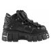 boty kožené dámské - String Shoes Black - NEW ROCK - M.106-S1
