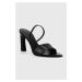 Kožené sandály HUGO Tarah černá barva, 50517448