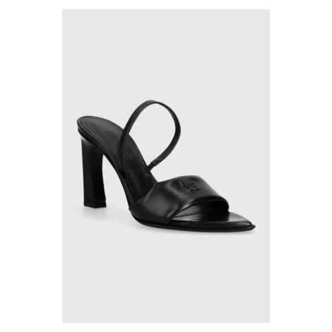 Kožené sandály HUGO Tarah černá barva, 50517448 Hugo Boss