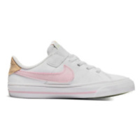 Dívčí rekreační obuv NIKE Court Legacy Ks white pink foam honeydew