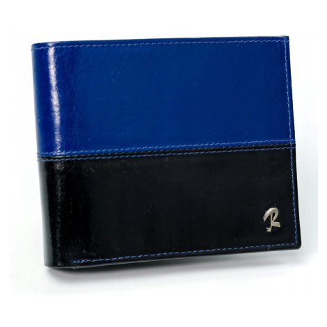 Vertikální dvoubarevná skládací kožená peněženka Rovicky
