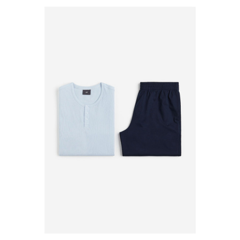 H & M - Pyžamový vršek a šortky - modrá H&M