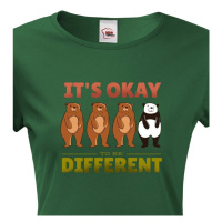 Dámské tričko IT´S OKAY TO BE DIFFERENT - triko s pandou