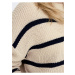 Béžový dámský pruhovaný cropped svetr ONLY Malavi