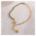 GRACE Jewellery Elegantní náramek se zirkony, chirurgická ocel BN-10-1306A-5 Zelená 17 cm + 3 cm