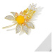 Éternelle Brož Swarovski Elements Estefania - květina B7191-B511 Zlatá