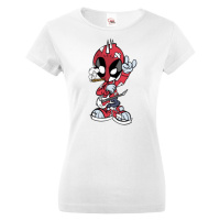 Dámské tričko Rockový Deadpool -  tričko pro milovníky humoru a filmů