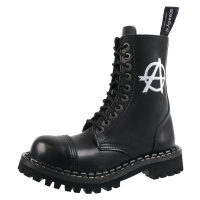 boty kožené unisex - 10 dírkové - STEADY´S - STE/10/H_Anarchy white