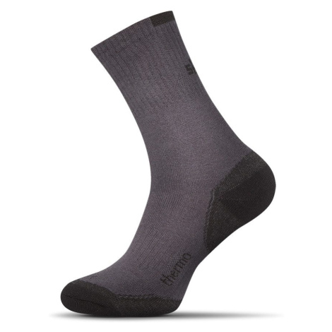 Termo bavlněné tmavě šedé ponožky
