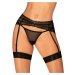 Stylový podvazkový pás Medilla garter belt - Obsessive Černá