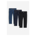 H & M - Comfort Stretch Slim Fit Jeans: balení po 3 - černá