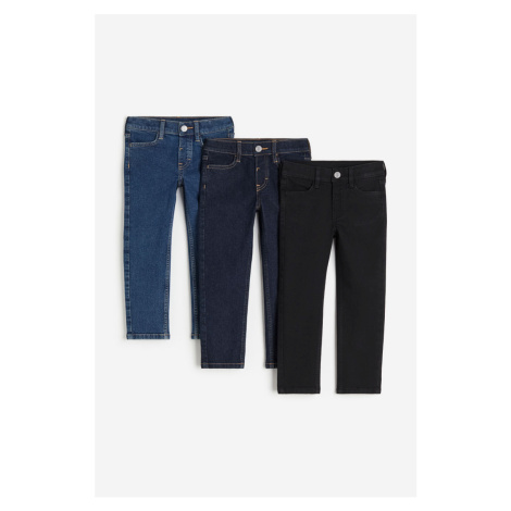 H & M - Comfort Stretch Slim Fit Jeans: balení po 3 - černá H&M