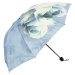 Stylový deštník s růžemi, světle modrá