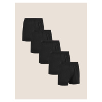 Bavlněné žerzejové boxerky s technologií Cool & Fresh™, 5 ks Marks & Spencer černá