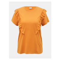 Oranžové tričko s volánem JDY Karen