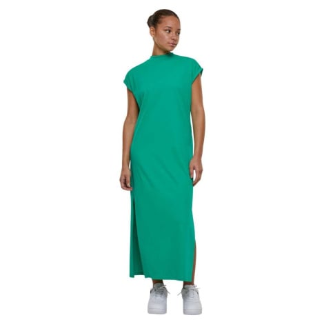 Urban Classics Ladies Long Extended Shoulder Dress Šaty zelená