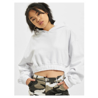 Crop mikina DEF Hoody - bílá