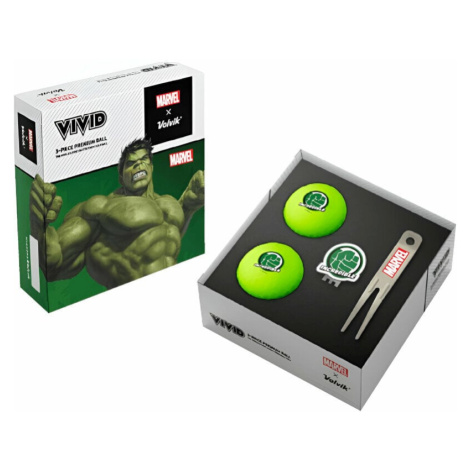 Volvik Marvel Hulk 2 Pack Golf Balls Plus Marker and Pitchfork