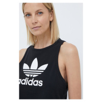 Top adidas Originals Trefoil Tank dámský, černá barva, IU0067