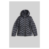 Bunda woolrich chevron quilted hooded jacket černá