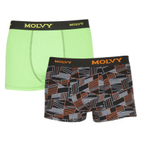 2PACK Pánské boxerky Molvy vícebarevné (2MP-2637-BEU)