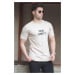 Madmext Beige Men's Printed T-Shirt 5275