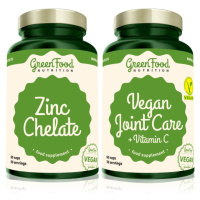 GreenFood Nutrition Vegan Joint Care with Vitamin C + Zinc Chelate sada (pro podporu zdraví pohy