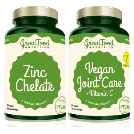 GreenFood Nutrition Vegan Joint Care with Vitamin C + Zinc Chelate sada (pro podporu zdraví pohy