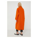 Vlněný kabát American Vintage oranžová barva, přechodný