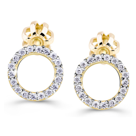 Cutie Diamonds Luxusní náušnice ze žlutého zlata s brilianty DZ60240-30-00-X-1 Cutie Jewellery