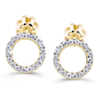 Cutie Diamonds Luxusní náušnice ze žlutého zlata s brilianty DZ60240-30-00-X-1