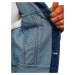 Tmavě modrá pánská džínová bunda s kapucí Bolf 211902