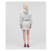 Šaty karl lagerfeld hooded sweatdress šedá