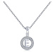 GRACE Silver Jewellery Stříbrný řetízek s přívěskem ve tvaru písmena E - stříbro 925/1000 NH-28-