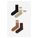 H & M - Balení: 5 párů ponožek - hnědá