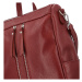 Stylový dámský kožený městský batoh Saul, červená