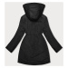Černá dámská zimní bunda s kožešinovou podšívkou Glakate (H-2978)