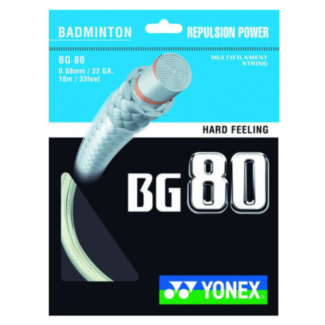 Yonex BG 80 Badmintonový výplet, bílá, velikost