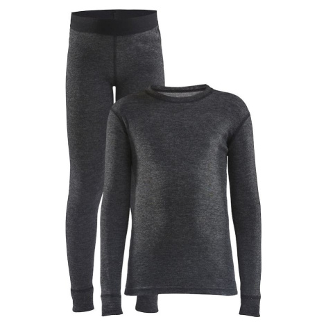 Dětský funkční merino set CRAFT Core Wool Merino Junior černý