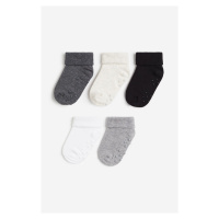 H & M - 5 párů protiskluzových ponožek - šedá