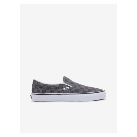 Šedé pánské kostkované slip on tenisky VANS UA Classic Slip-On